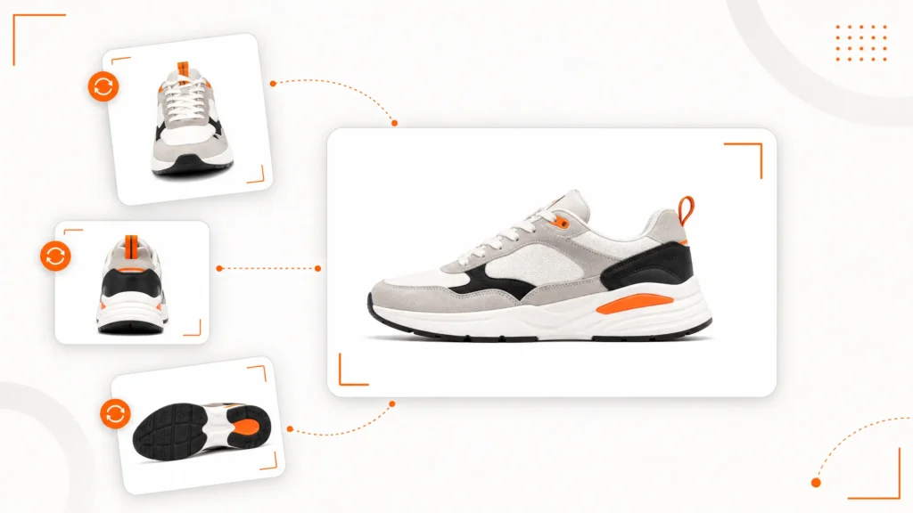 Multiple angles and a clean background help buyers evaluate a product before purchasing. eBay product photography example with multiple angles